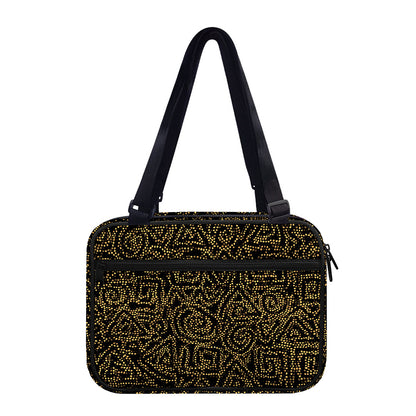 Black And Gold African Afro Print Double Strap Bible Bag