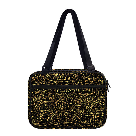 Black And Gold African Afro Print Double Strap Bible Bag