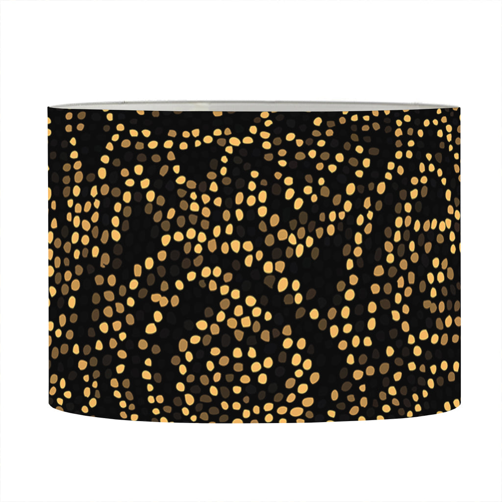 Black And Gold African Afro Print Drum Lamp Shade