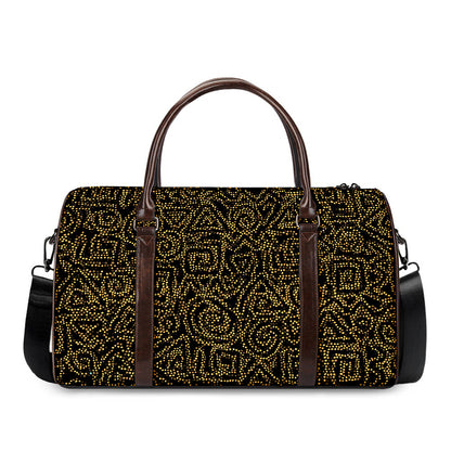 Black And Gold African Afro Print Duffle Bag