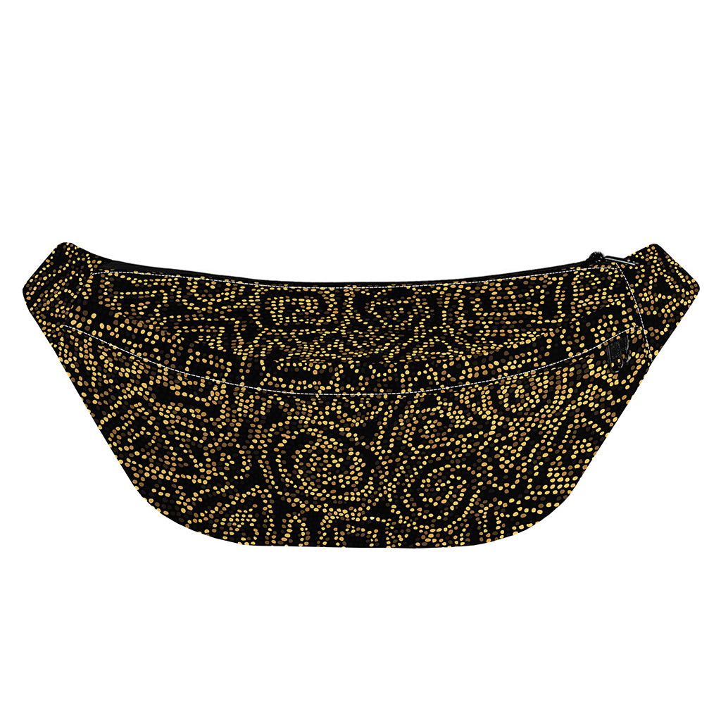 Black And Gold African Afro Print Fanny Pack