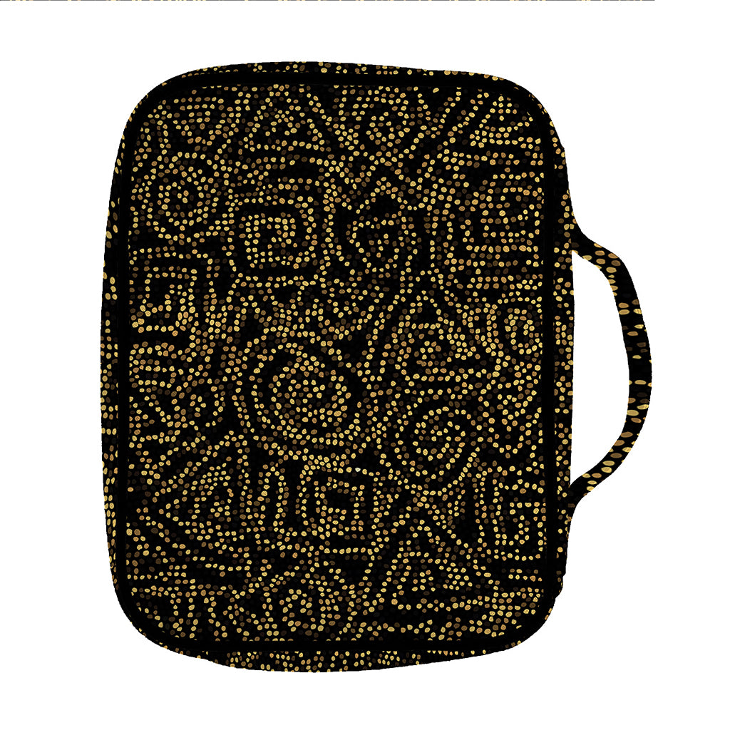 Black And Gold African Afro Print Front Pocket Bible Bag