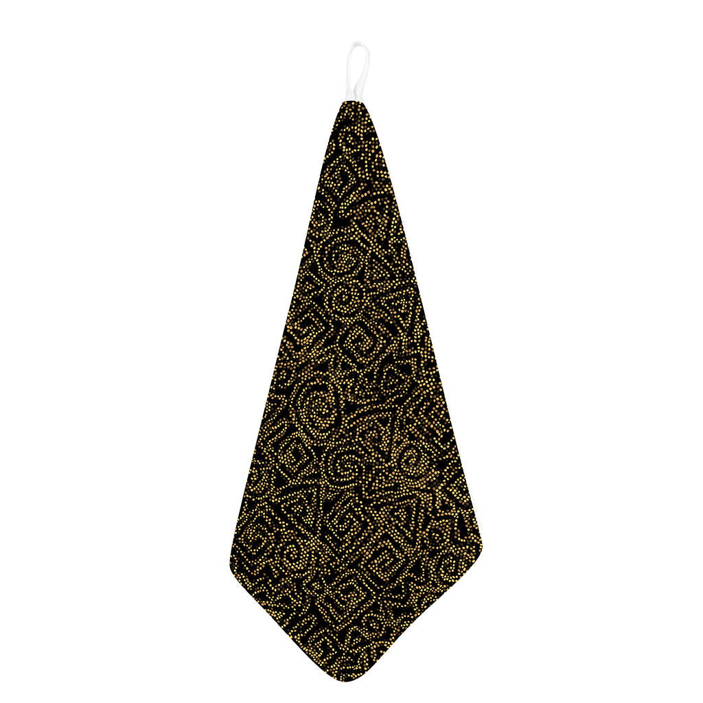Black And Gold African Afro Print Hand Towel