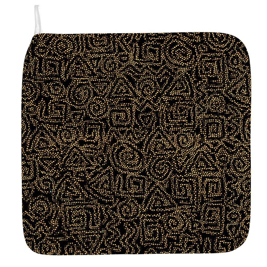 Black And Gold African Afro Print Hand Towel