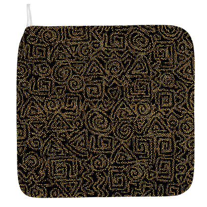 Black And Gold African Afro Print Hand Towel