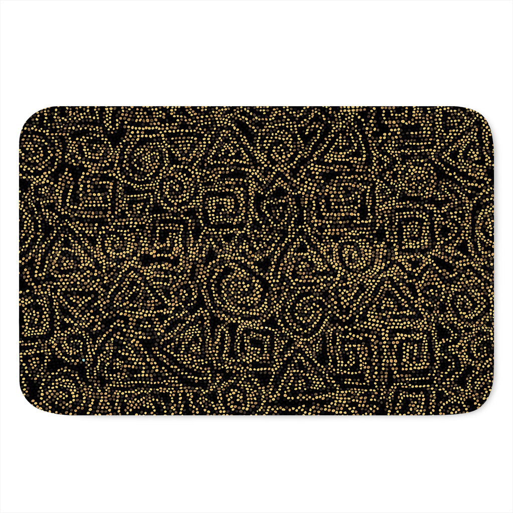 Black And Gold African Afro Print Indoor Door Mat