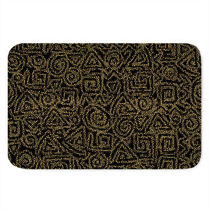 Black And Gold African Afro Print Indoor Door Mat