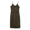 Black And Gold African Afro Print Jersey Midi Cami Dress