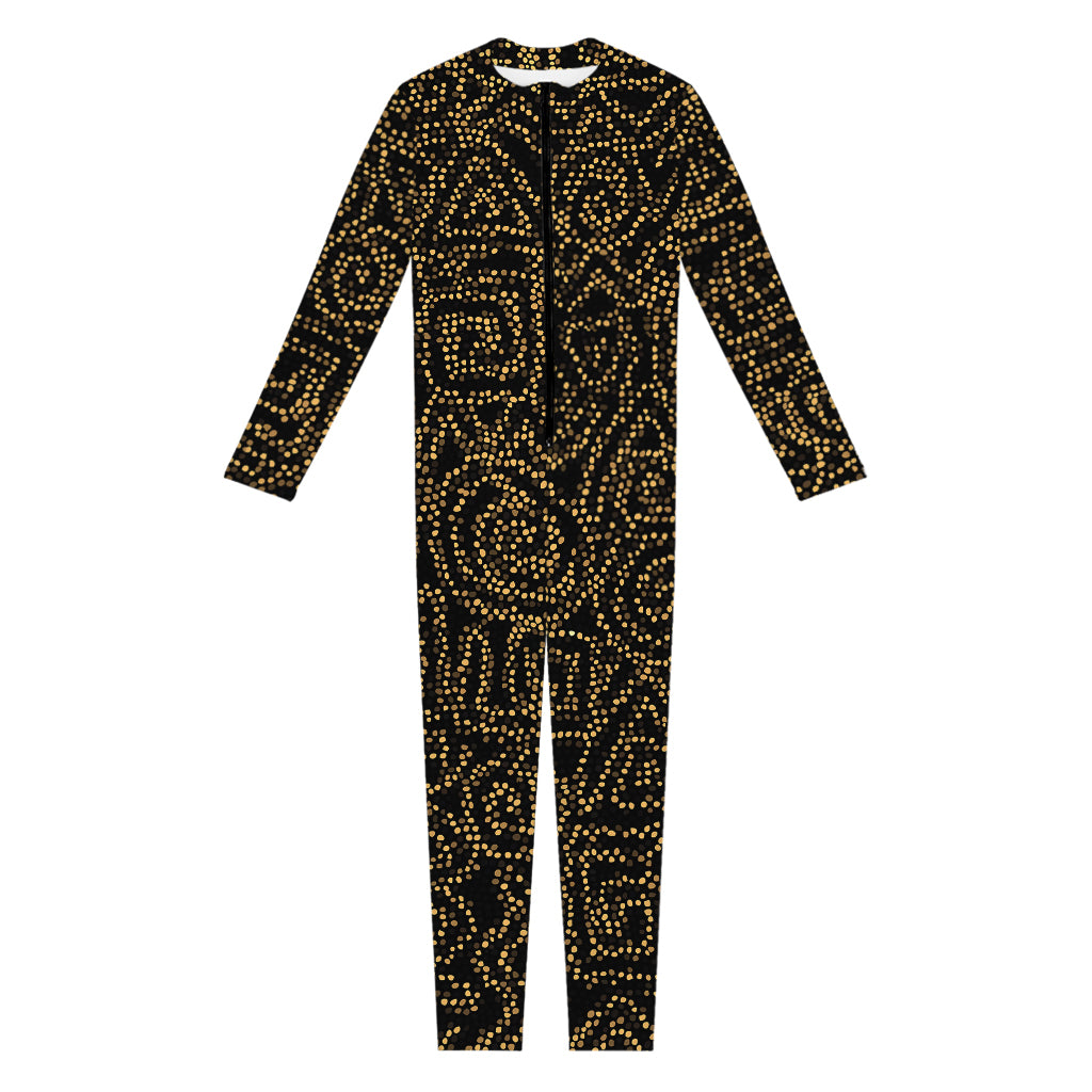 Black And Gold African Afro Print Jumpsuit