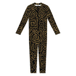 Black And Gold African Afro Print Jumpsuit