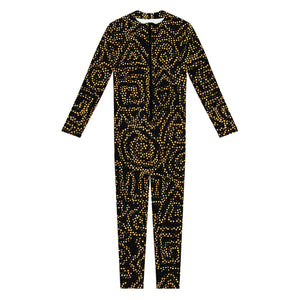 Black And Gold African Afro Print Jumpsuit