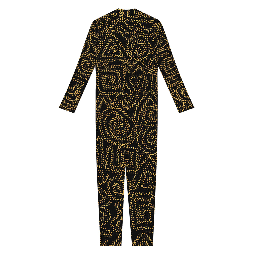 Black And Gold African Afro Print Jumpsuit