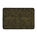 Black And Gold African Afro Print Kitchen Mat