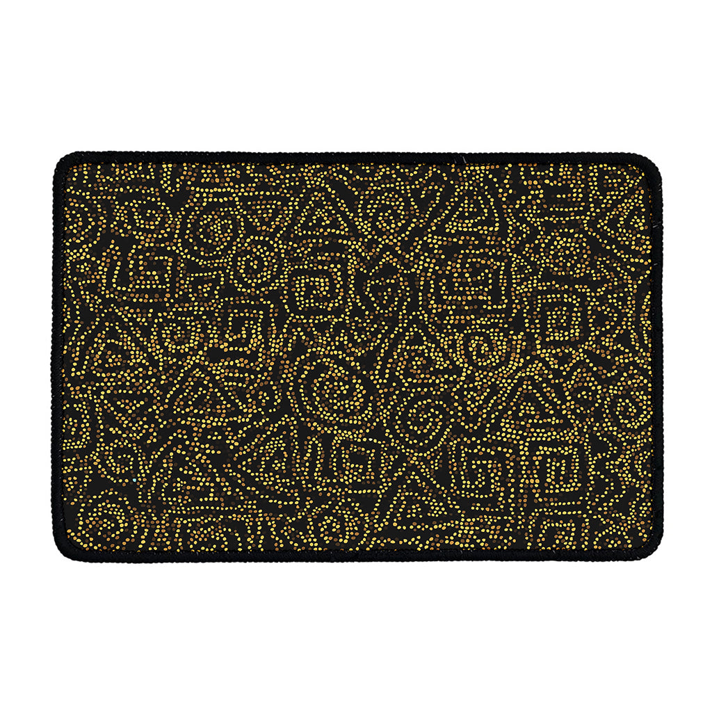 Black And Gold African Afro Print Kitchen Mat