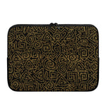 Black And Gold African Afro Print Laptop Sleeve