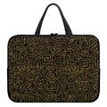 Black And Gold African Afro Print Laptop Sleeve With Handle