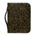 Black And Gold African Afro Print Leather Bible Cover