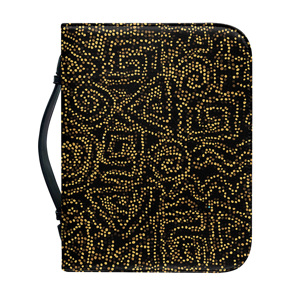Black And Gold African Afro Print Leather Bible Cover