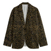 Black And Gold African Afro Print Men's Blazer