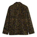 Black And Gold African Afro Print Men's Blazer