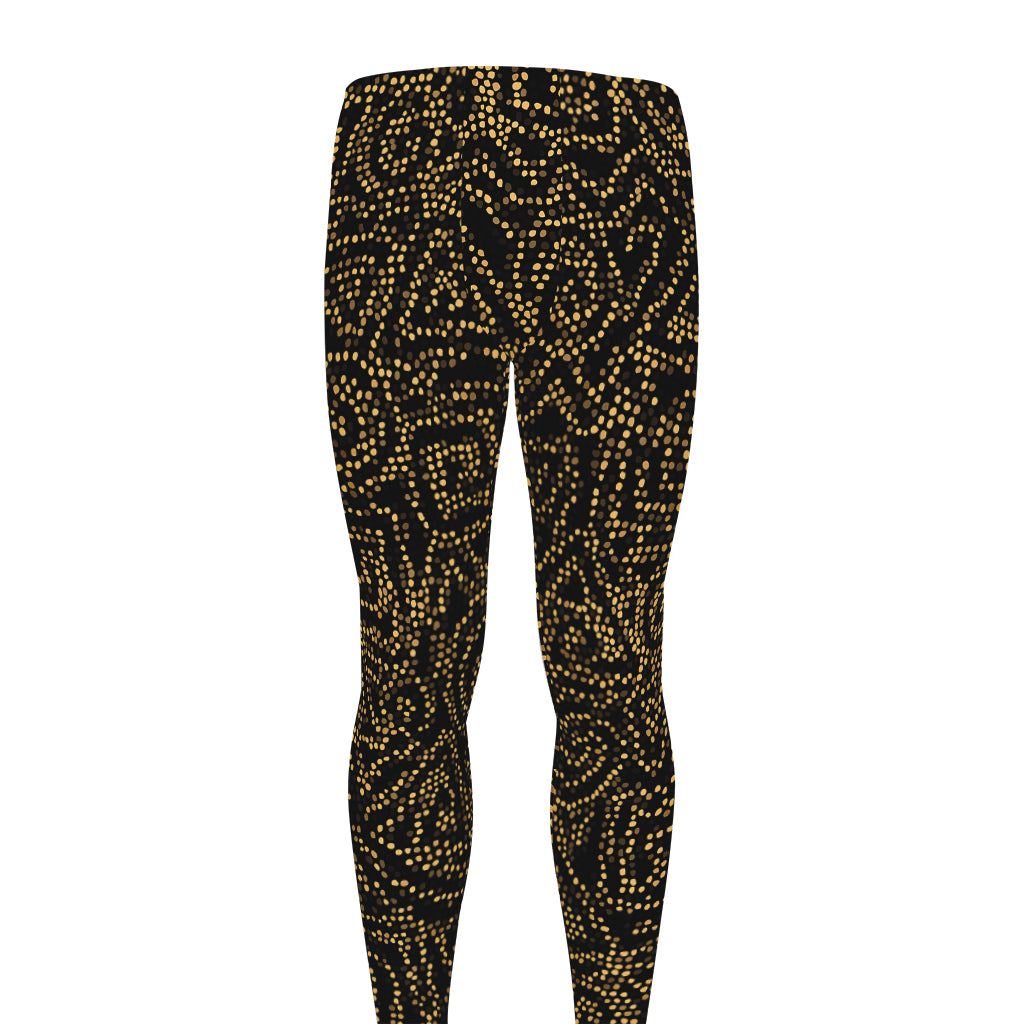 Black And Gold African Afro Print Men's leggings