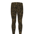 Black And Gold African Afro Print Men's Leggings