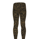 Black And Gold African Afro Print Men's leggings