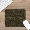 Black And Gold African Afro Print Mouse Pad