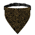 Black And Gold African Afro Print Over The Collar Dog Bandana
