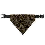 Black And Gold African Afro Print Over The Collar Dog Bandana