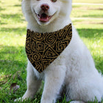 Black And Gold African Afro Print Over The Collar Dog Bandana