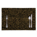 Black And Gold African Afro Print Placemat