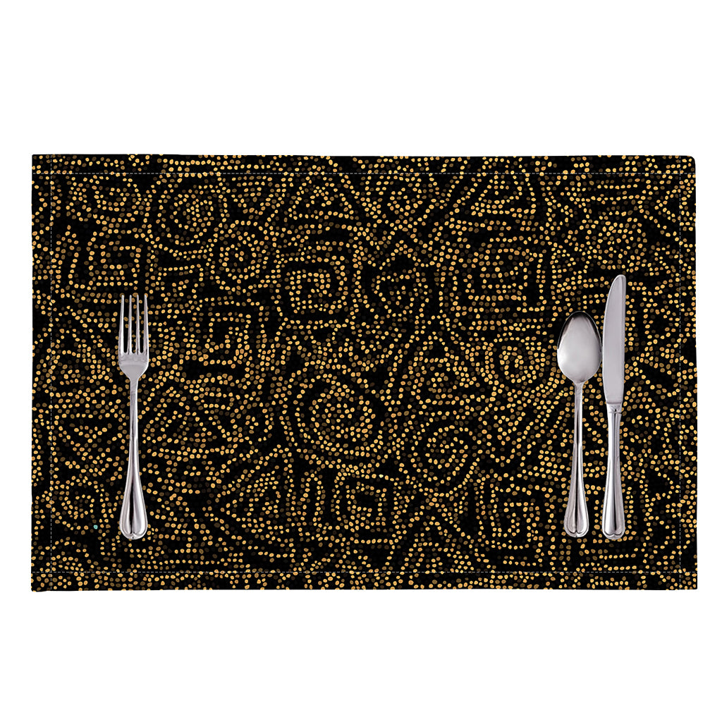 Black And Gold African Afro Print Placemat