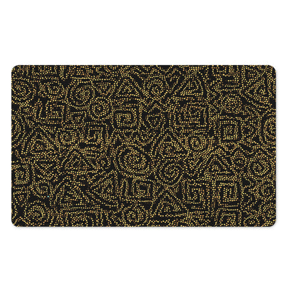Black And Gold African Afro Print Polyester Doormat