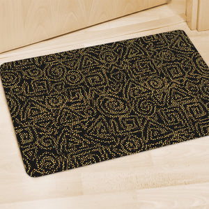 Black And Gold African Afro Print Polyester Doormat