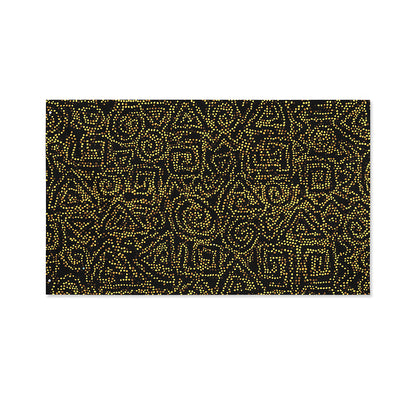 Black And Gold African Afro Print Polyester Flag