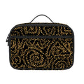 Black And Gold African Afro Print Portable Lunch Bag