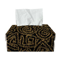 Black And Gold African Afro Print Rectangle Tissue Box Cover