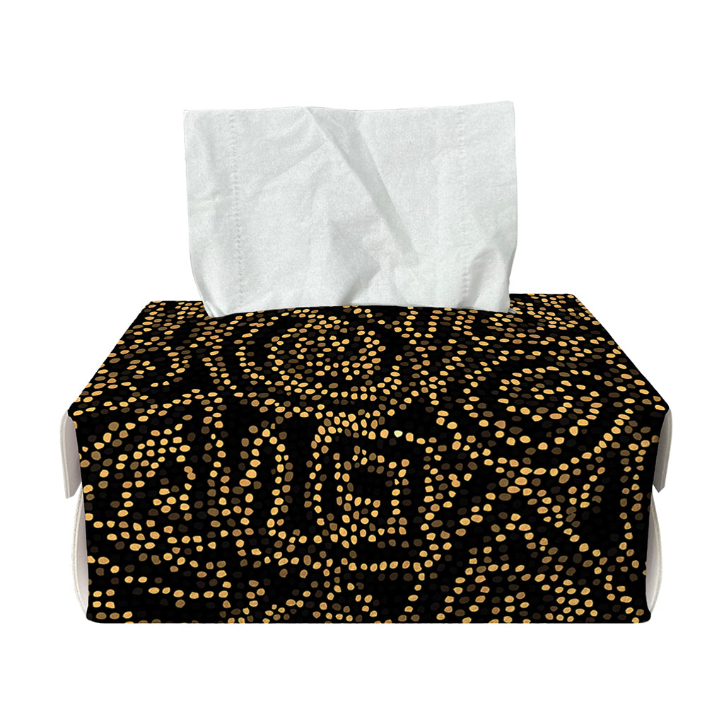Black And Gold African Afro Print Rectangle Tissue Box Cover