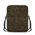 Black And Gold African Afro Print Rectangular Crossbody Bag