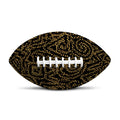 Black And Gold African Afro Print Rugby Ball