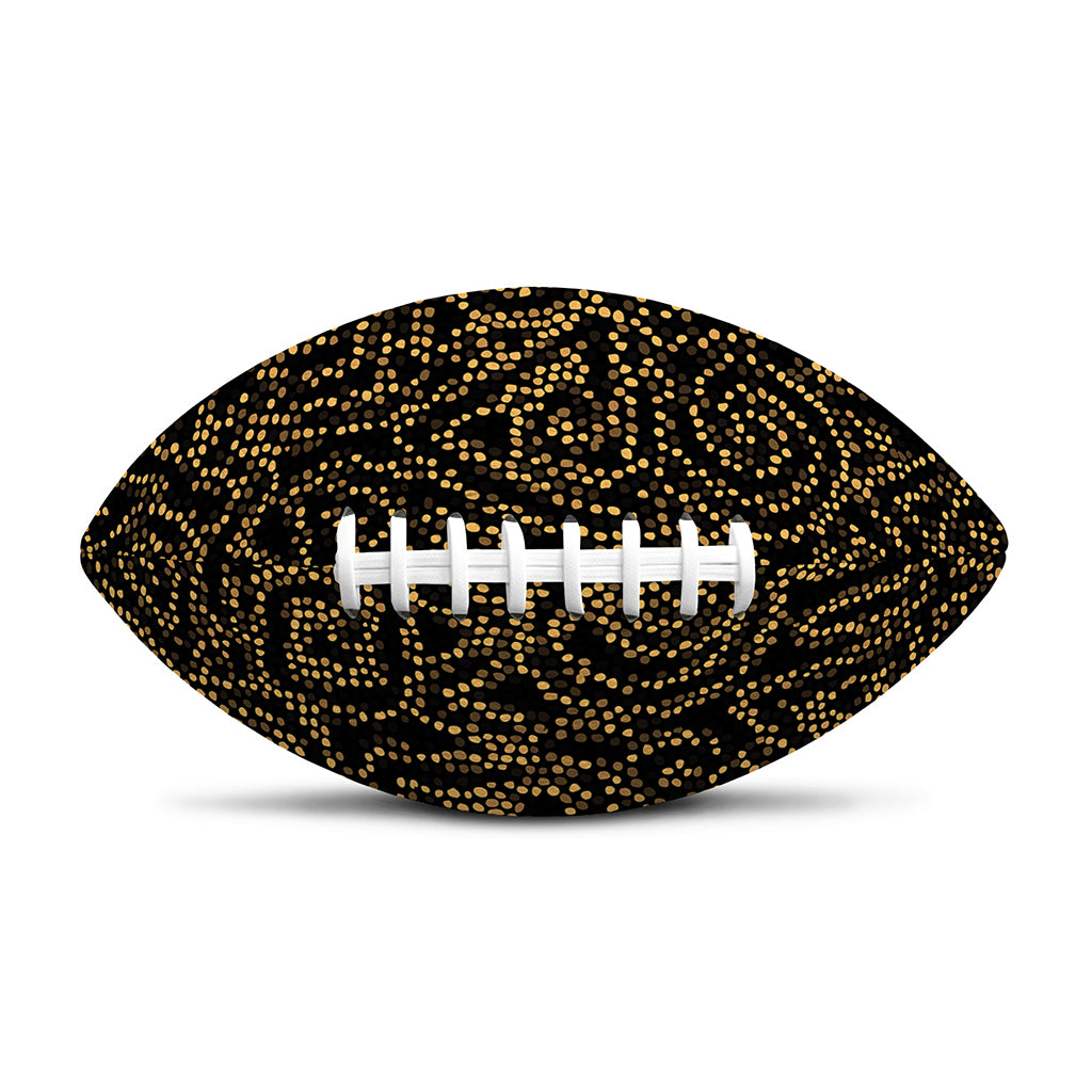 Black And Gold African Afro Print Rugby Ball