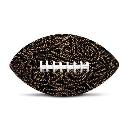 Black And Gold African Afro Print Rugby Ball