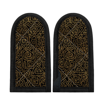 Black And Gold African Afro Print Skillet Handle Cover