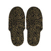 Black And Gold African Afro Print Slippers