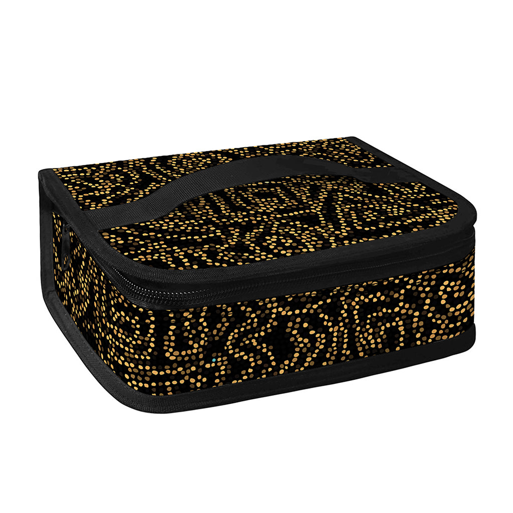 Black And Gold African Afro Print Small Lunch Bag