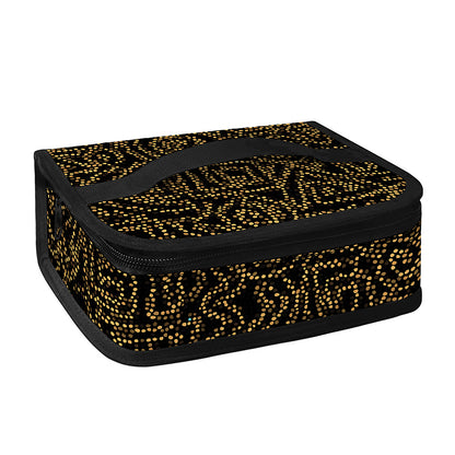 Black And Gold African Afro Print Small Lunch Bag