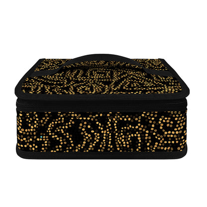 Black And Gold African Afro Print Small Lunch Bag