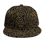 Black And Gold African Afro Print Snapback Cap