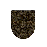 Black And Gold African Afro Print Toilet Lid Cover